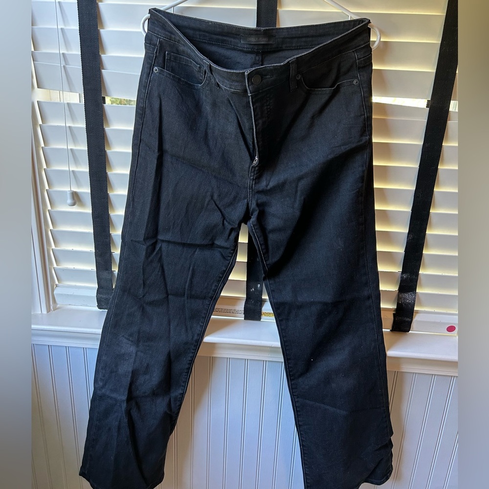 Black Uniqlo Straight Leg Jeans